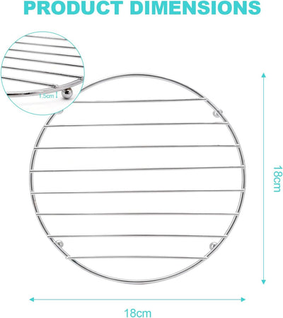 4 salvamanteles de acero inoxidable estante redondo protector de encimera