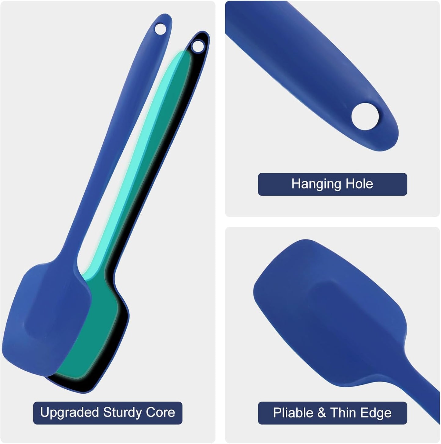 Set 5 espátulas silicona antiadherente resistente calor