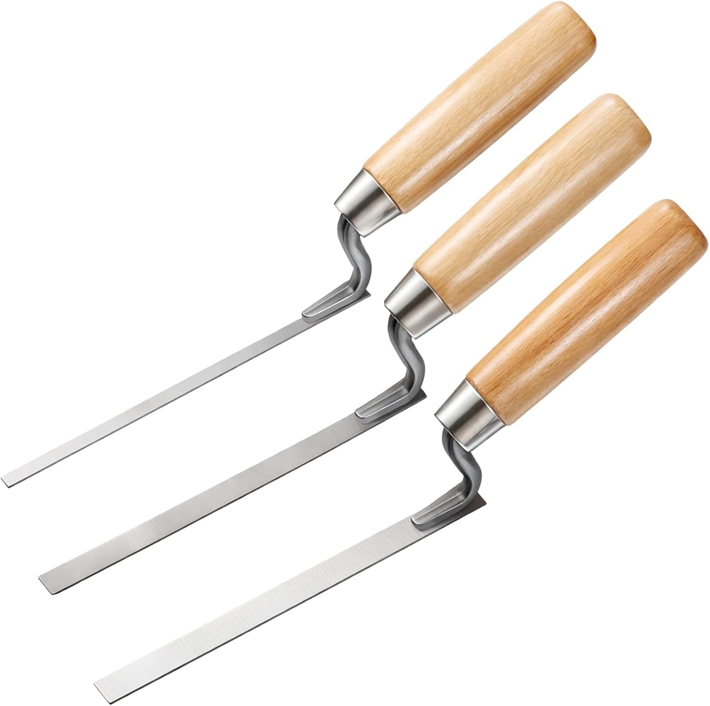 Set 3 Pzas Palas Mortero Mango Madera Ergonómico