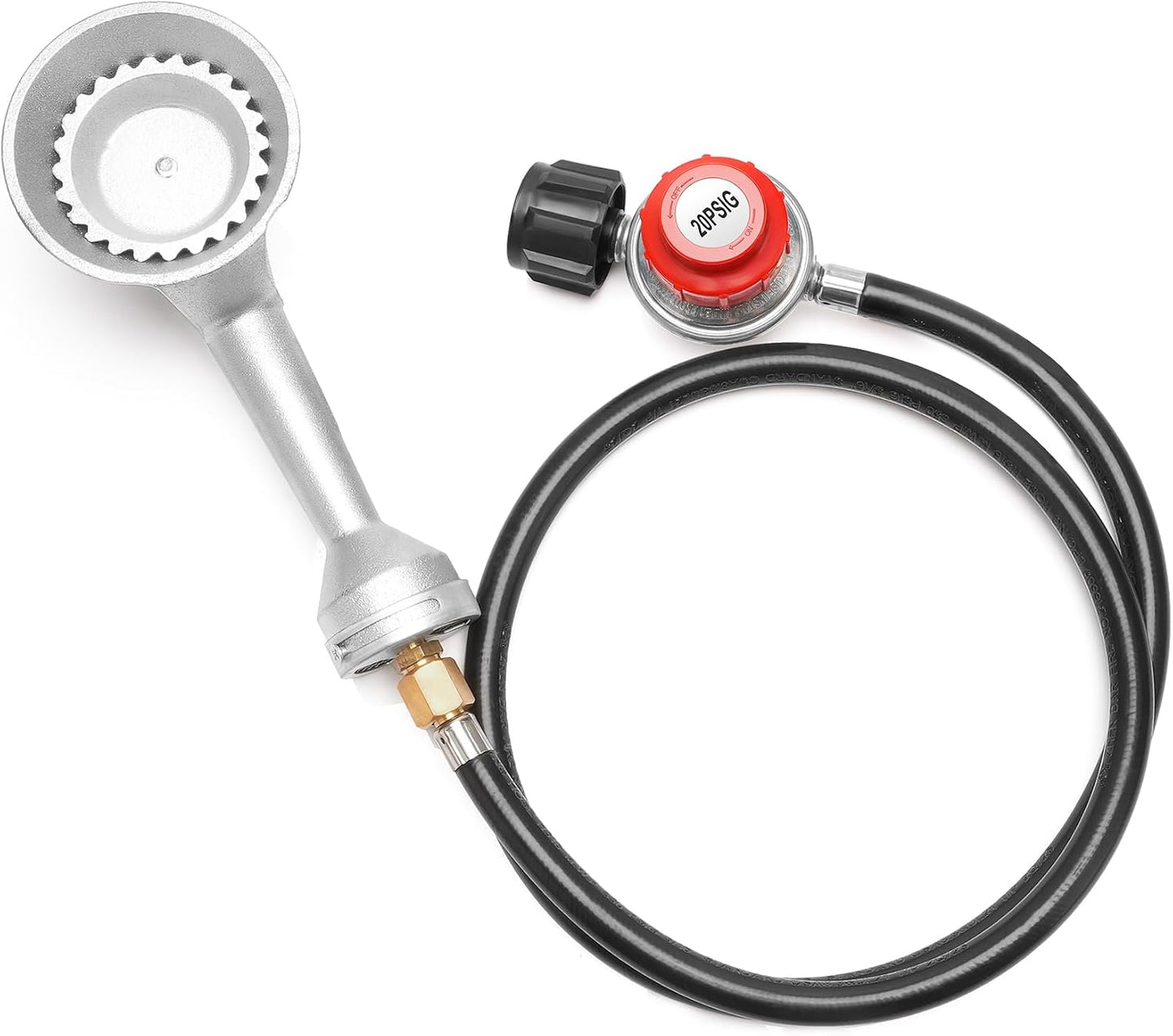 Quemador propano hierro fundido regulador 0-20 PSI manguera 4ft