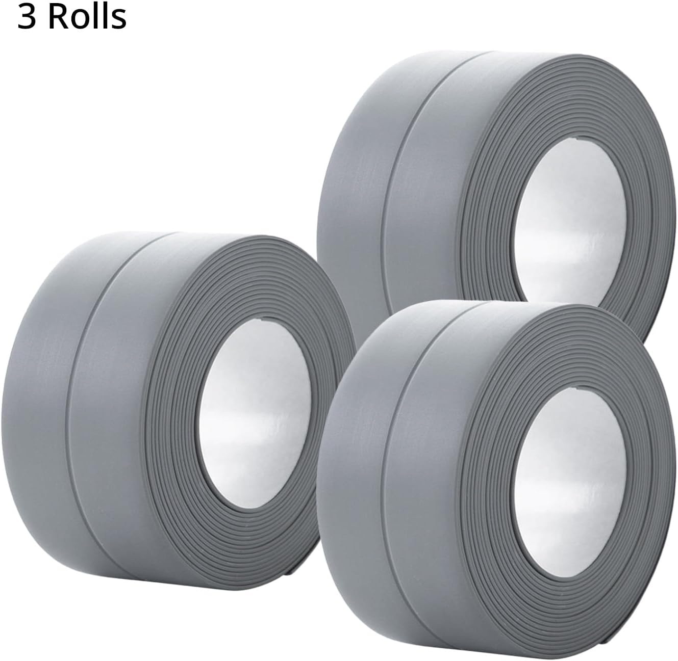 3 rollos cinta calafateo autoadhesiva impermeable gris