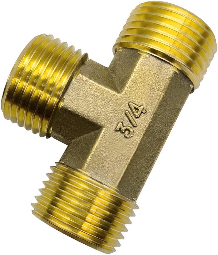 Manguera jardín en T 3/4" conector macho latón