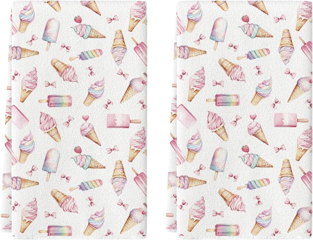 Toallas de cocina de verano con paletas de fresa 18 x 26" decoración de granja
