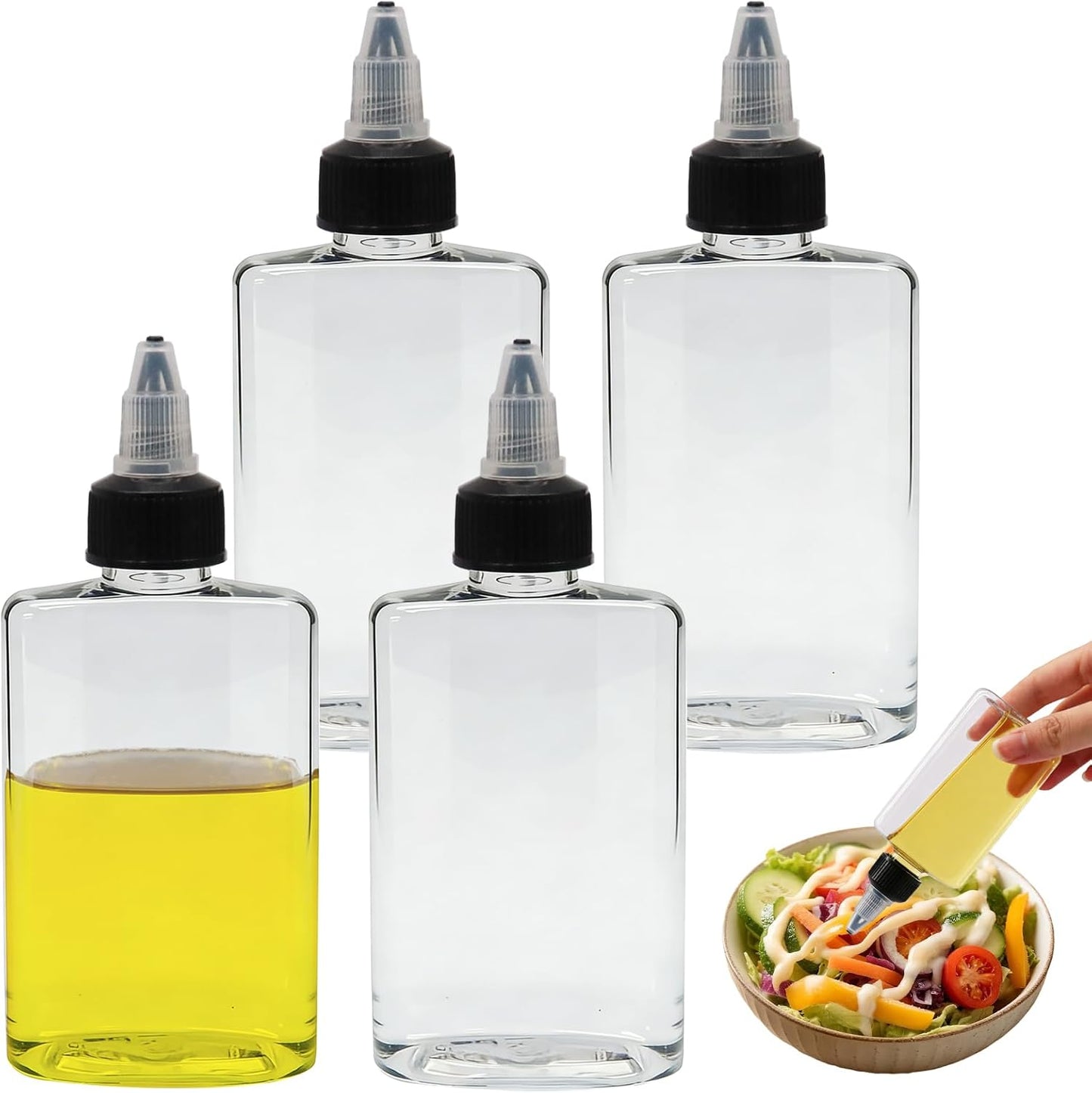 Dispensadores de aceite 3.4 oz a prueba de fugas con tapa giratoria