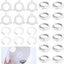 Pack 24 Anillos Adaptadores E27 a E14 Plástico PP Blanco