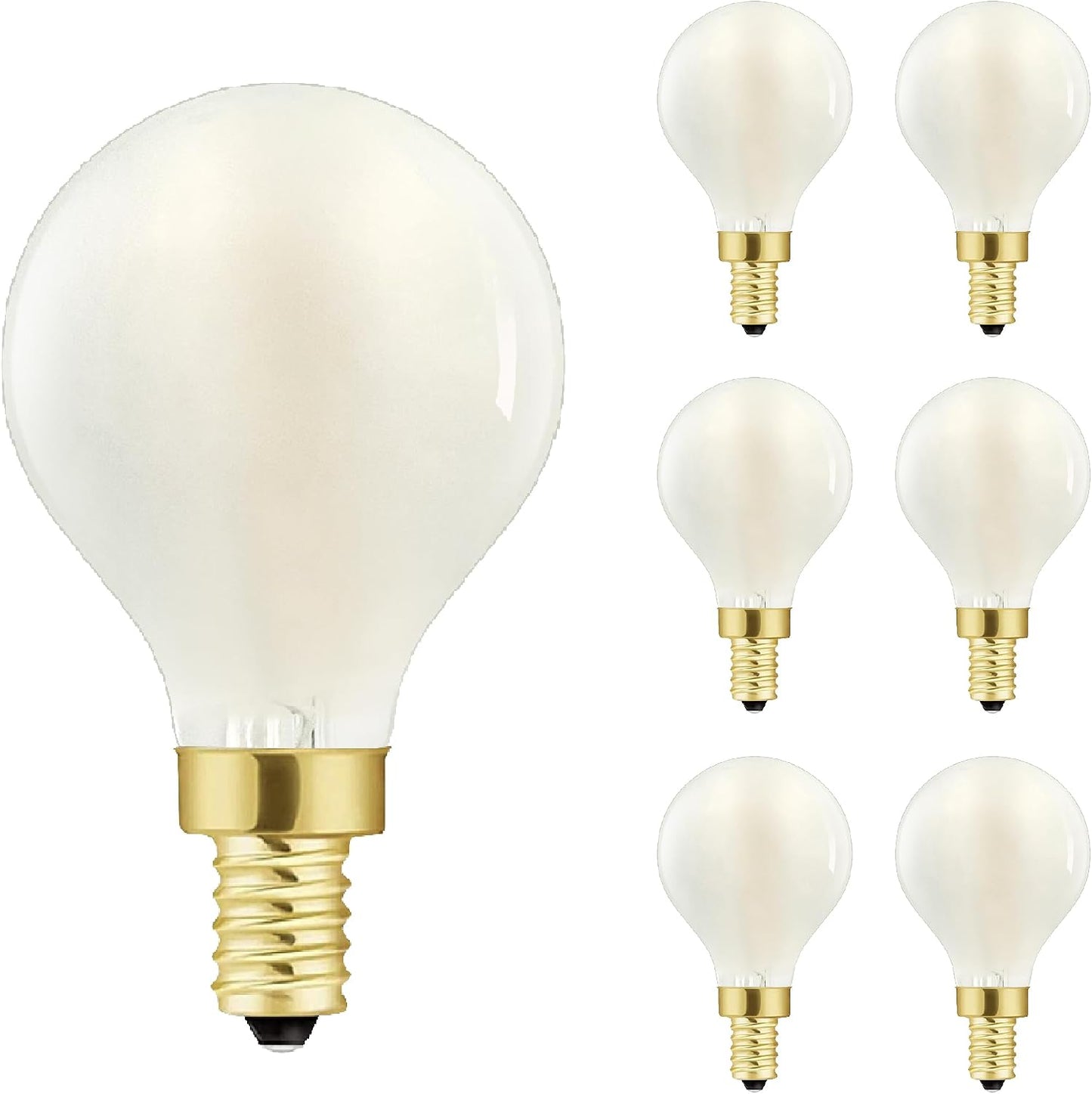 Bombilla LED E12 4W 400lm 3000K suave paquete 6