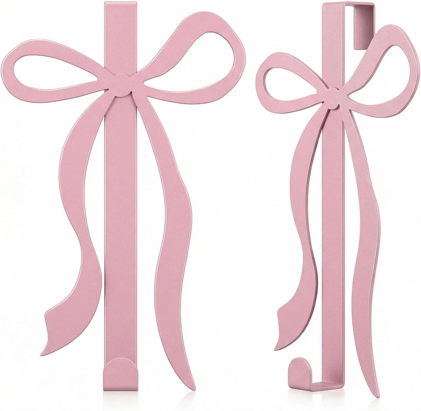 Ganchos rosados para puerta set 2 metálicos