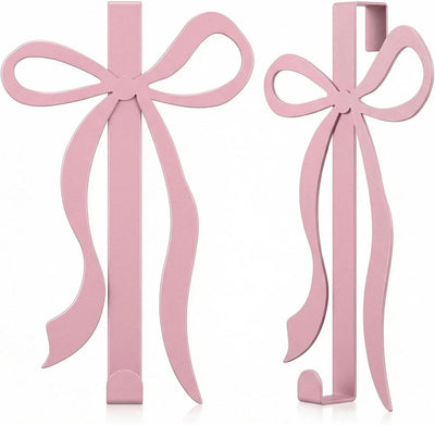 Ganchos rosados para puerta set 2 metálicos