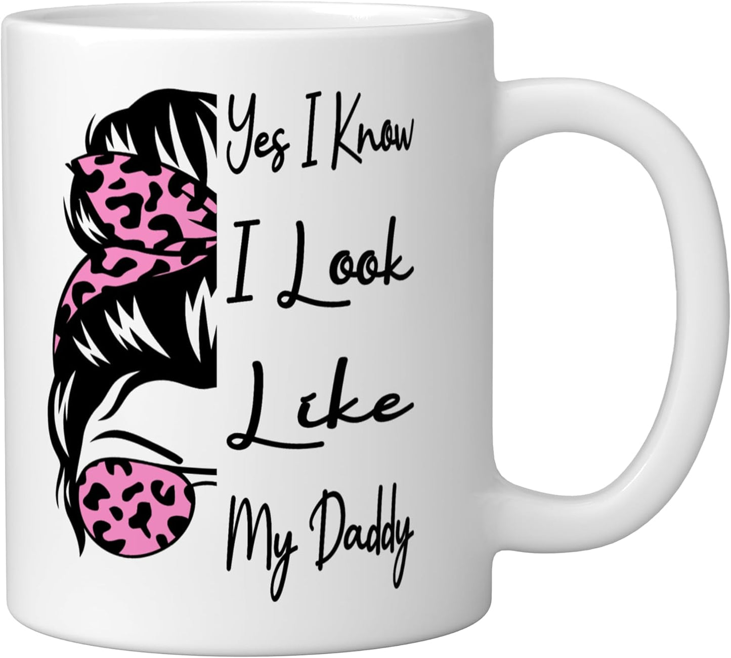 Taza Cerámica Father's Day con Cabello Desordenado Blanco