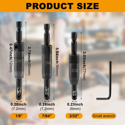 Set 3 Brocas Autocentrantes VIX 3/32-1/8 Pulg