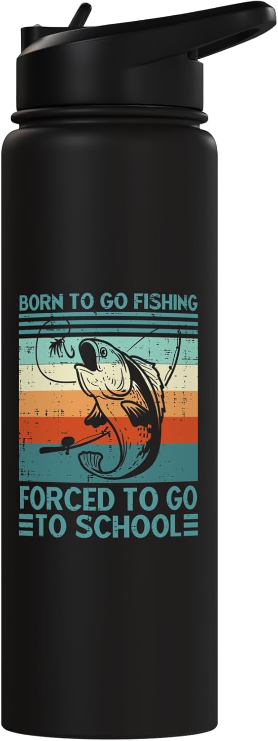Botella de agua acero inoxidable aislada para niños y adultos Born To Go