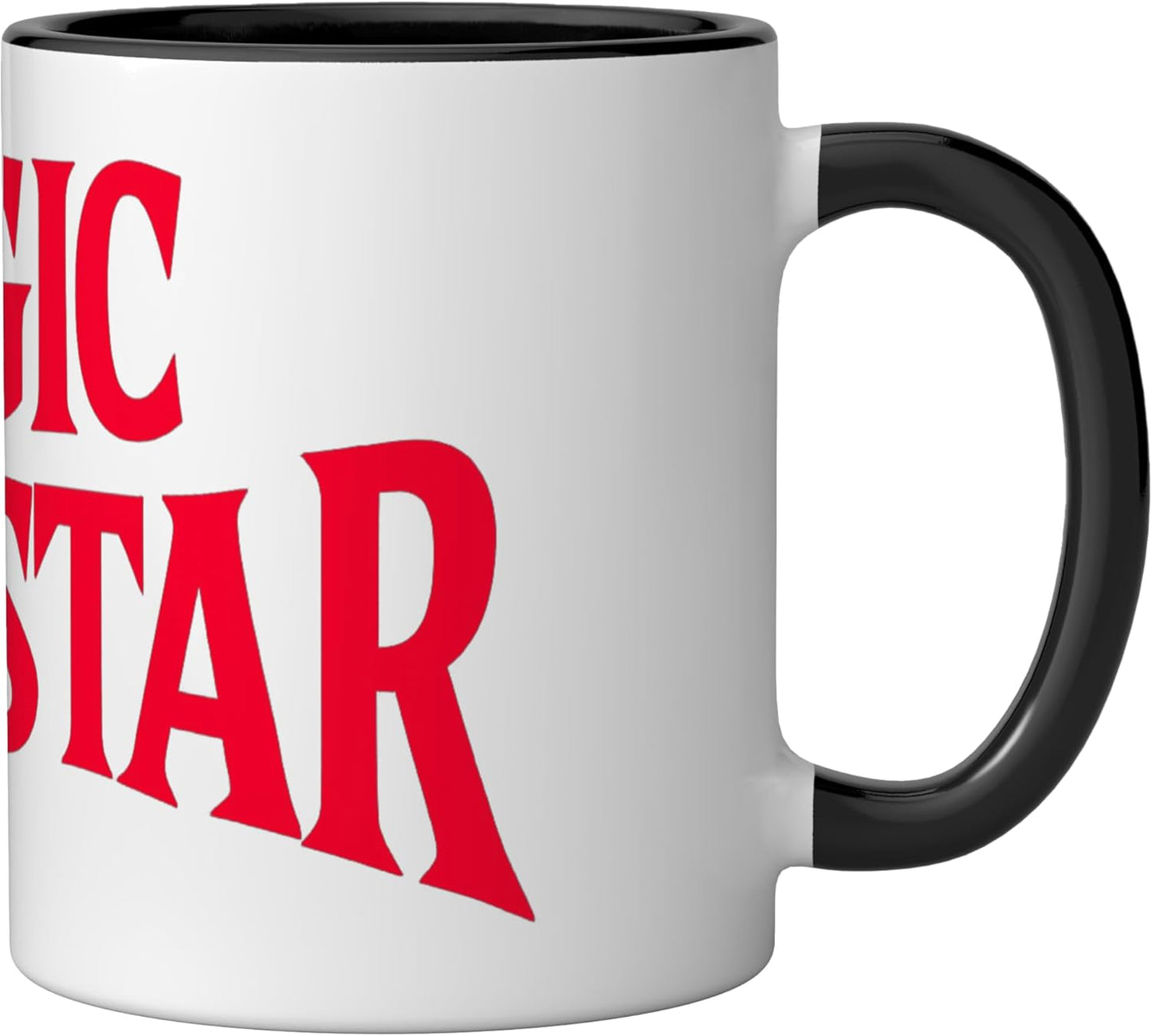 Taza cerámica con diseño logotipo atlético negra/blanca