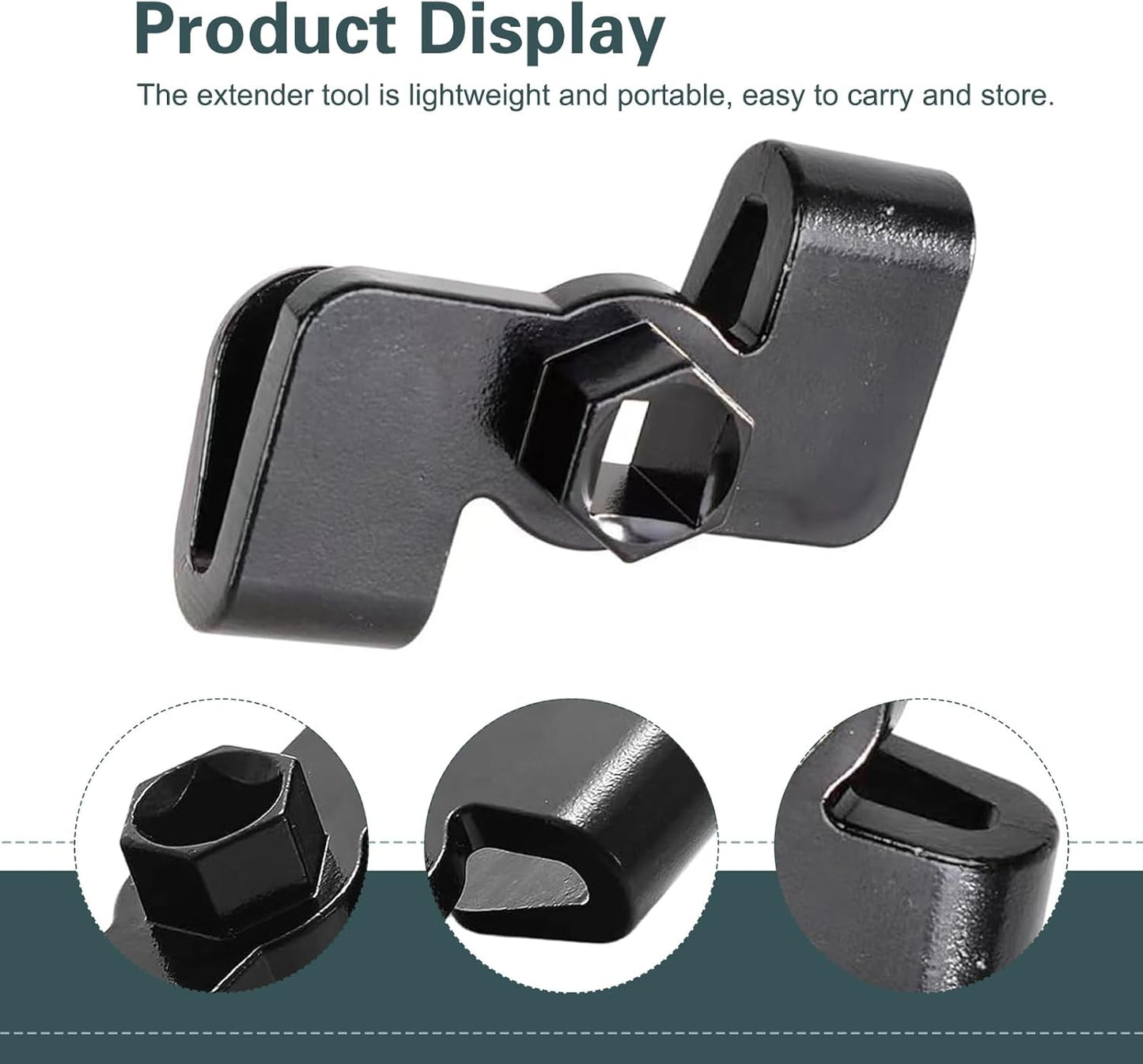 Adaptador extensor llave automóvil 1/2 y 0.83 pulg