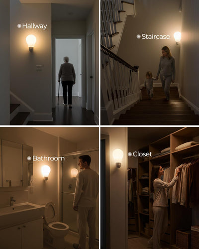 Luz armario sensor movimiento recargable LED inalámbrica