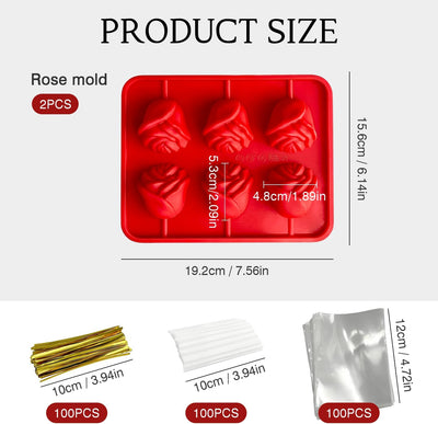 Moldes silicona 100 varillas para piruleta chocolate gelatina jabón