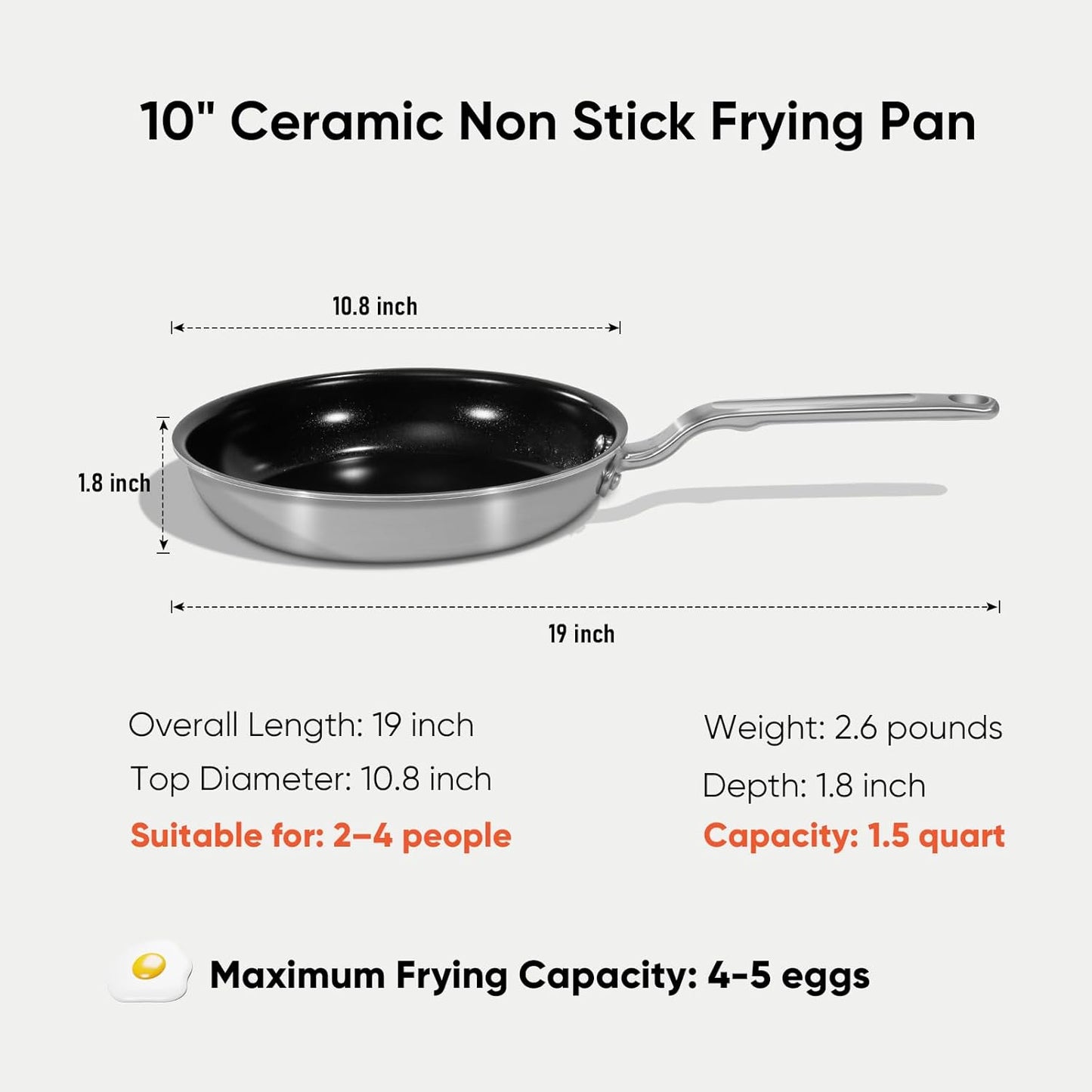 Sartén Cerámica 10pulg y Caldero Acero Inox 2qt con Tapón
