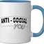 Taza Cerámica Gráfica Azul/Blanco Anti-You