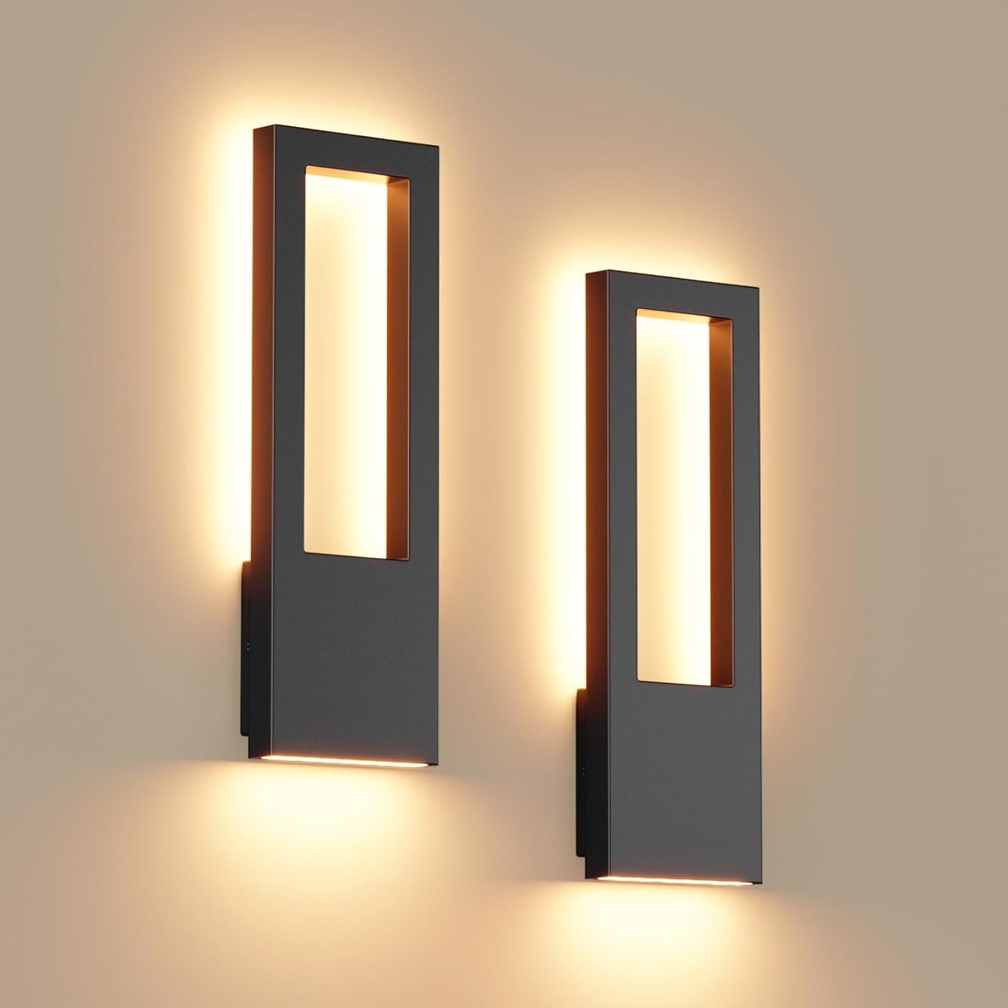 Lámpara pared LED exterior moderna 30W paquete 2