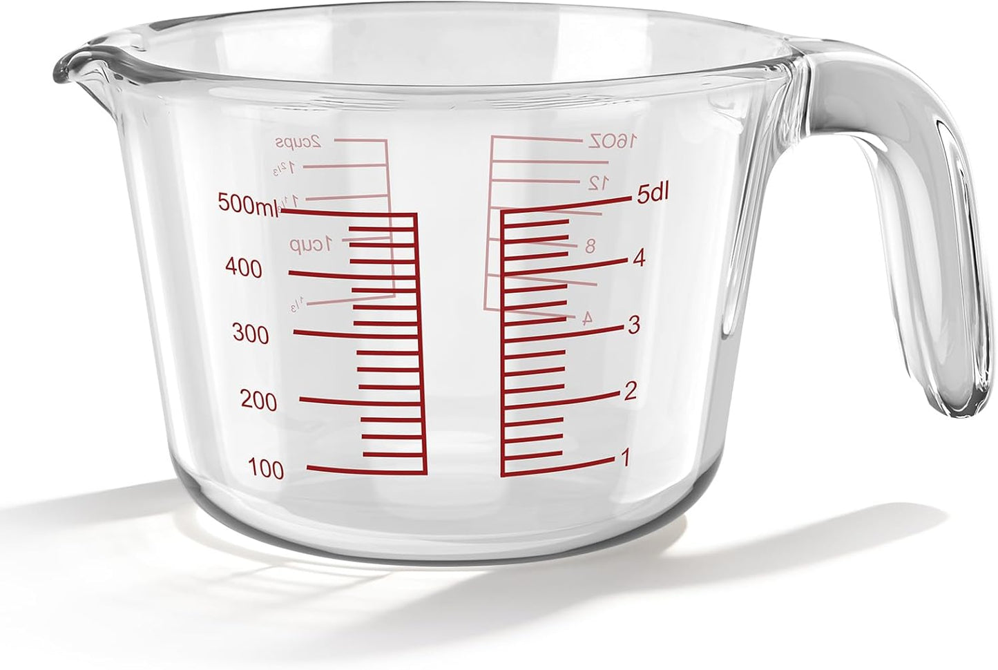 Taza medidora de vidrio para hornear y cocinar, lavavajillas, congelador, microondas y horno