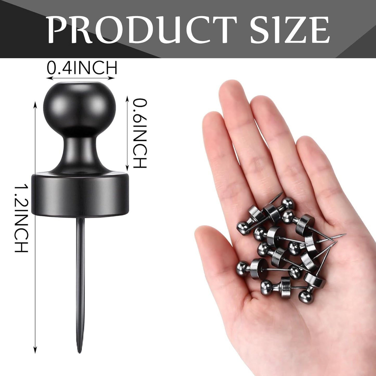 50 Clavos Doble Cabeza para Colgar Cuadros Negro