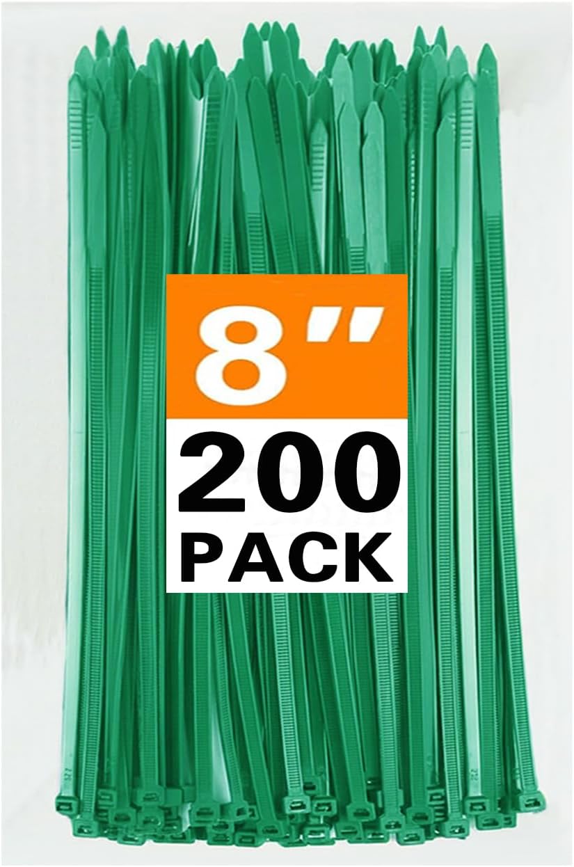 Pack 200 bridas nailon autoblocantes 8pulg
