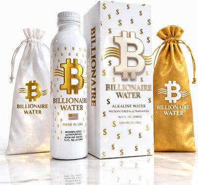 Bolsa dorada Billionaire Water 16.9