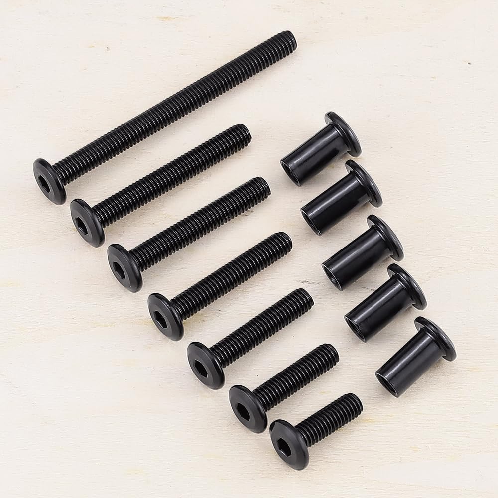 Kit pernos tuercas barril muebles 1/4-20 x 2.5 acero inox