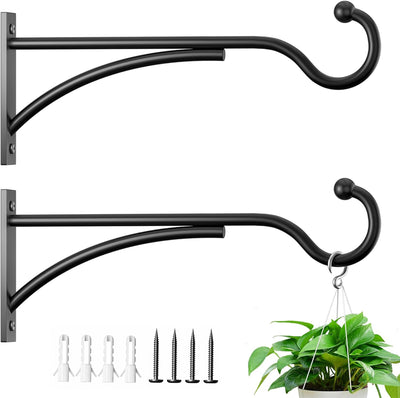 2 Ganchos Metal para Cestas Colgantes 11pulg Exterior