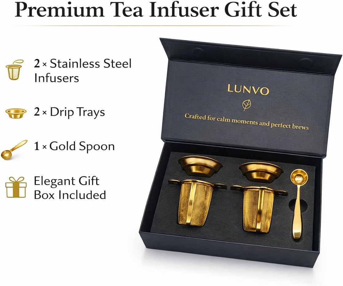 Set 2 Pzas Infusor Té Acero Inox con Caja Regalo
