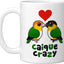 Taza Cerámica Blanca con Dibujo de Pájaro
