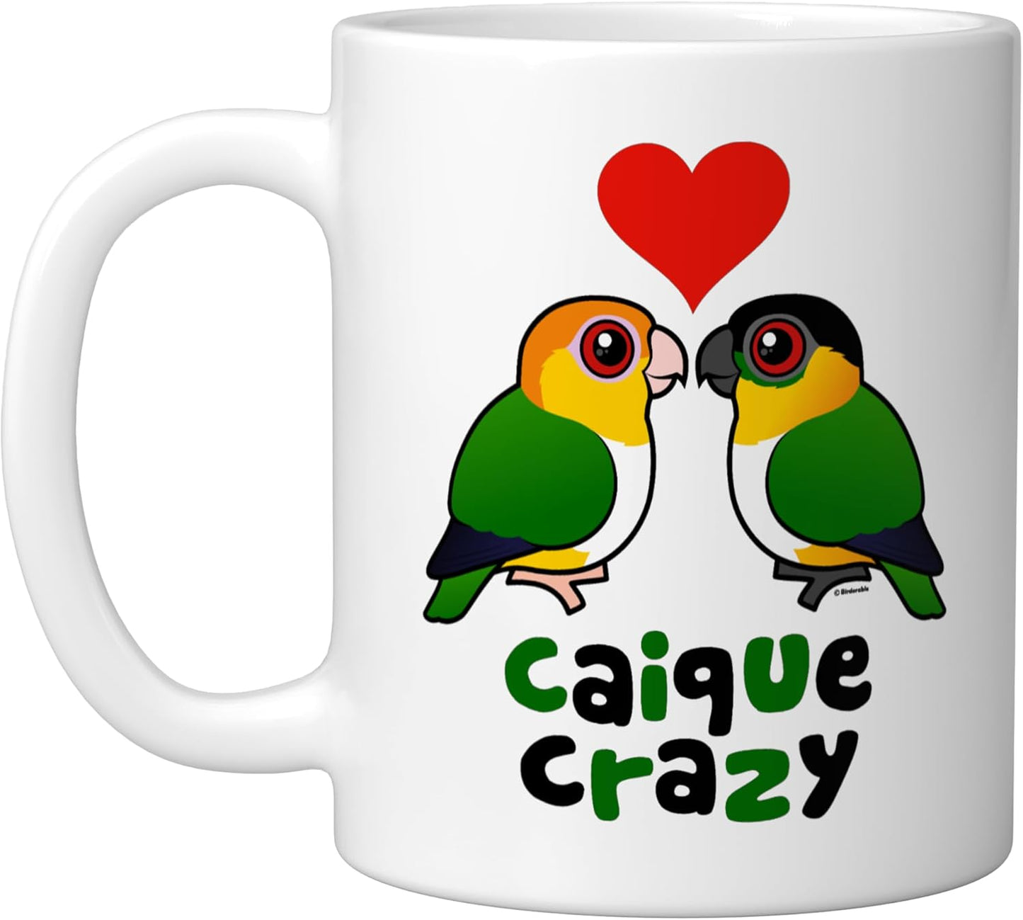 Taza Cerámica Blanca con Dibujo de Pájaro