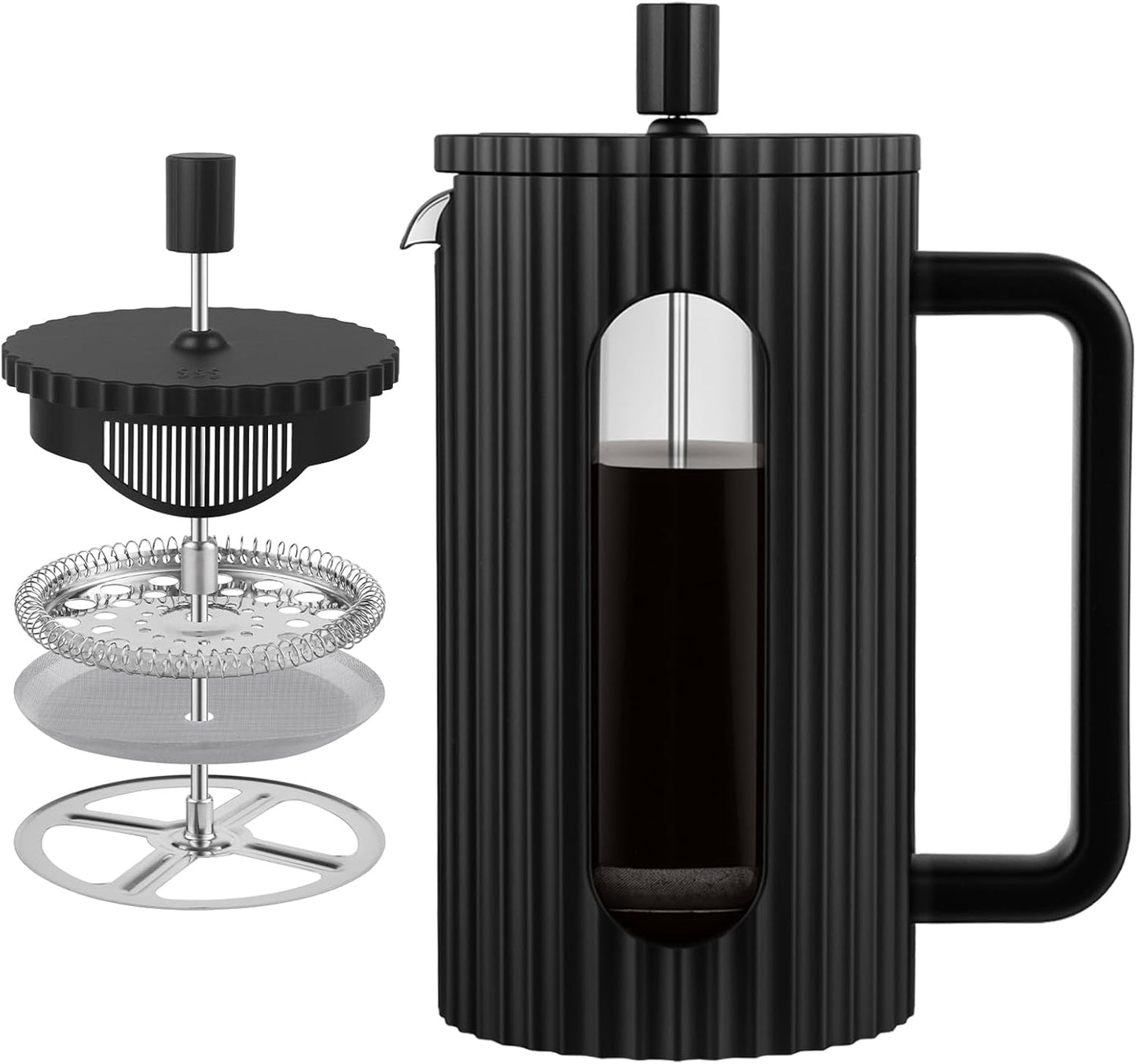 Cafetera de prensa francesa 21 oz jarra de vidrio borosilicato resistente al calor