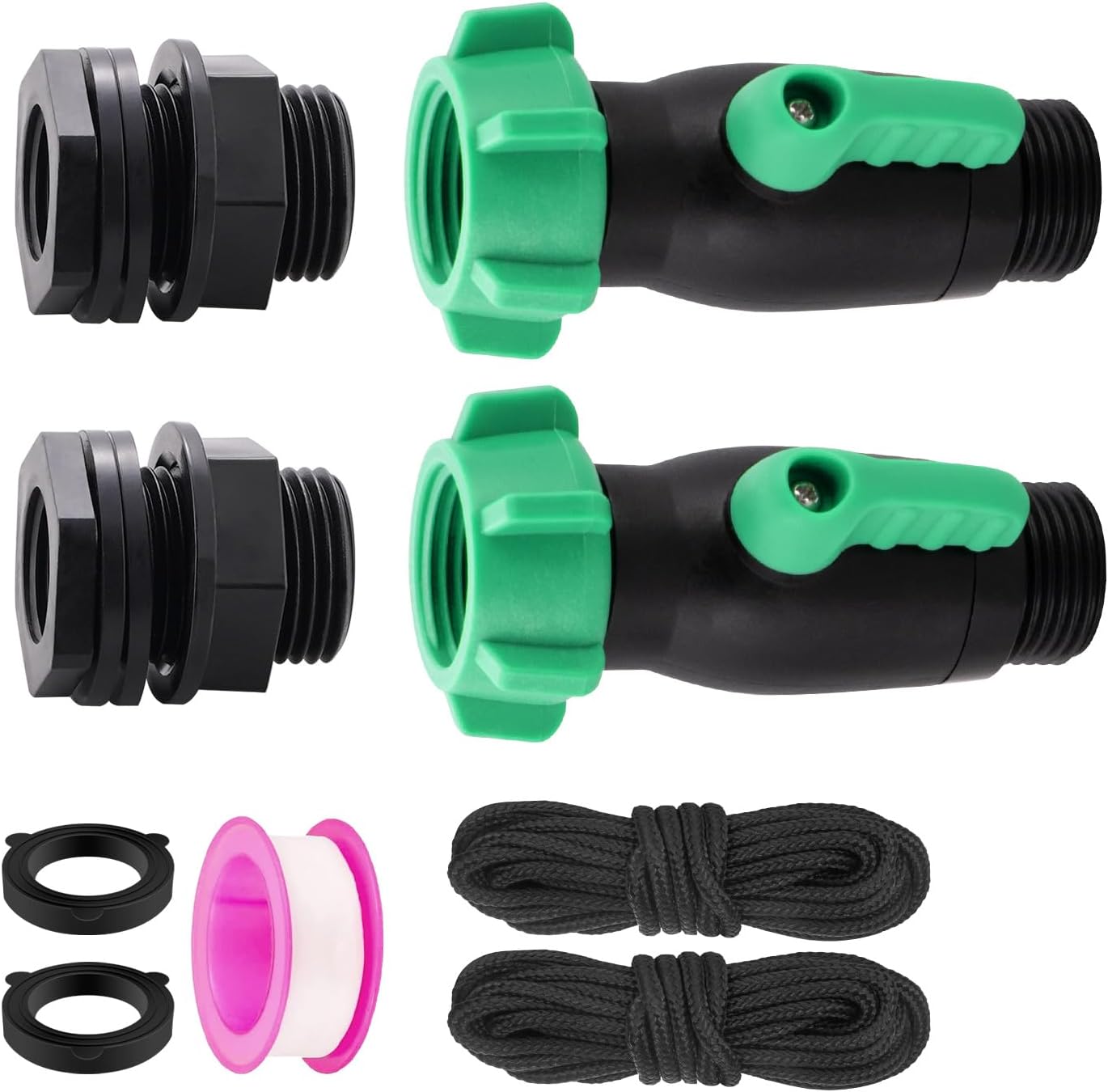 Kit espita barril lluvia 3/4pulg plástico resistente 180grados