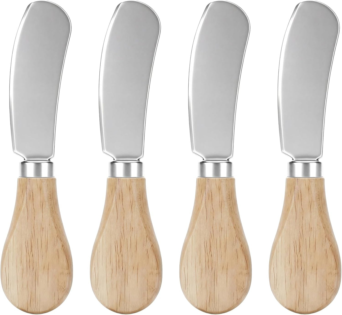 4 Cuchillos Esparcidor Queso Acero Inox 12pulg