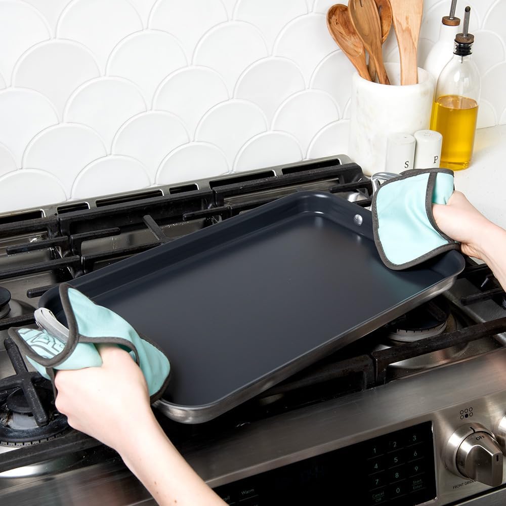 Plancha de doble quemador con almohadillas calientes Nordic Ware