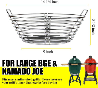Cesta carbón acero inox para huevos grandes Kamado Joe