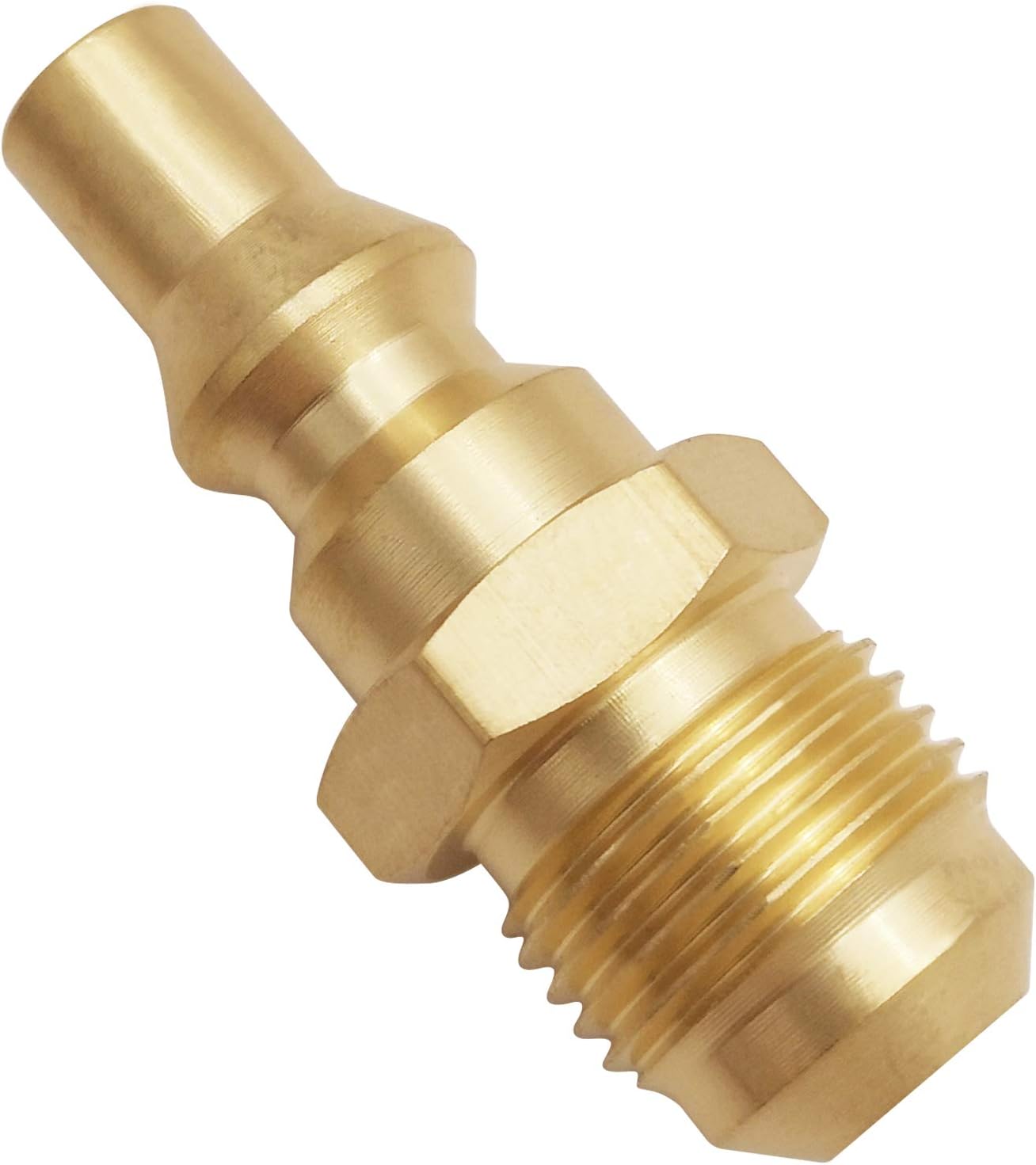 Enchufe 3/8 macho Flare X 1/4 para manguera propano RV