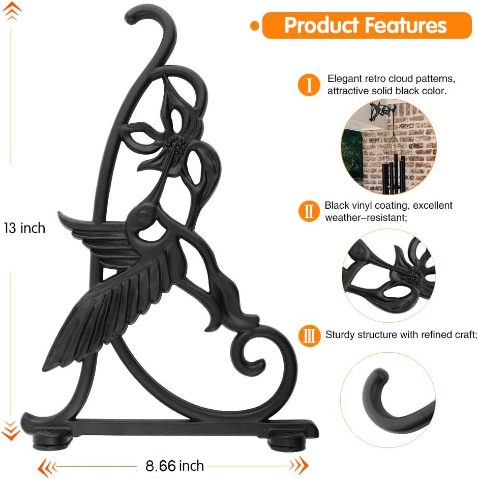 Soportes colgantes hierro 13pulg para plantas y farol