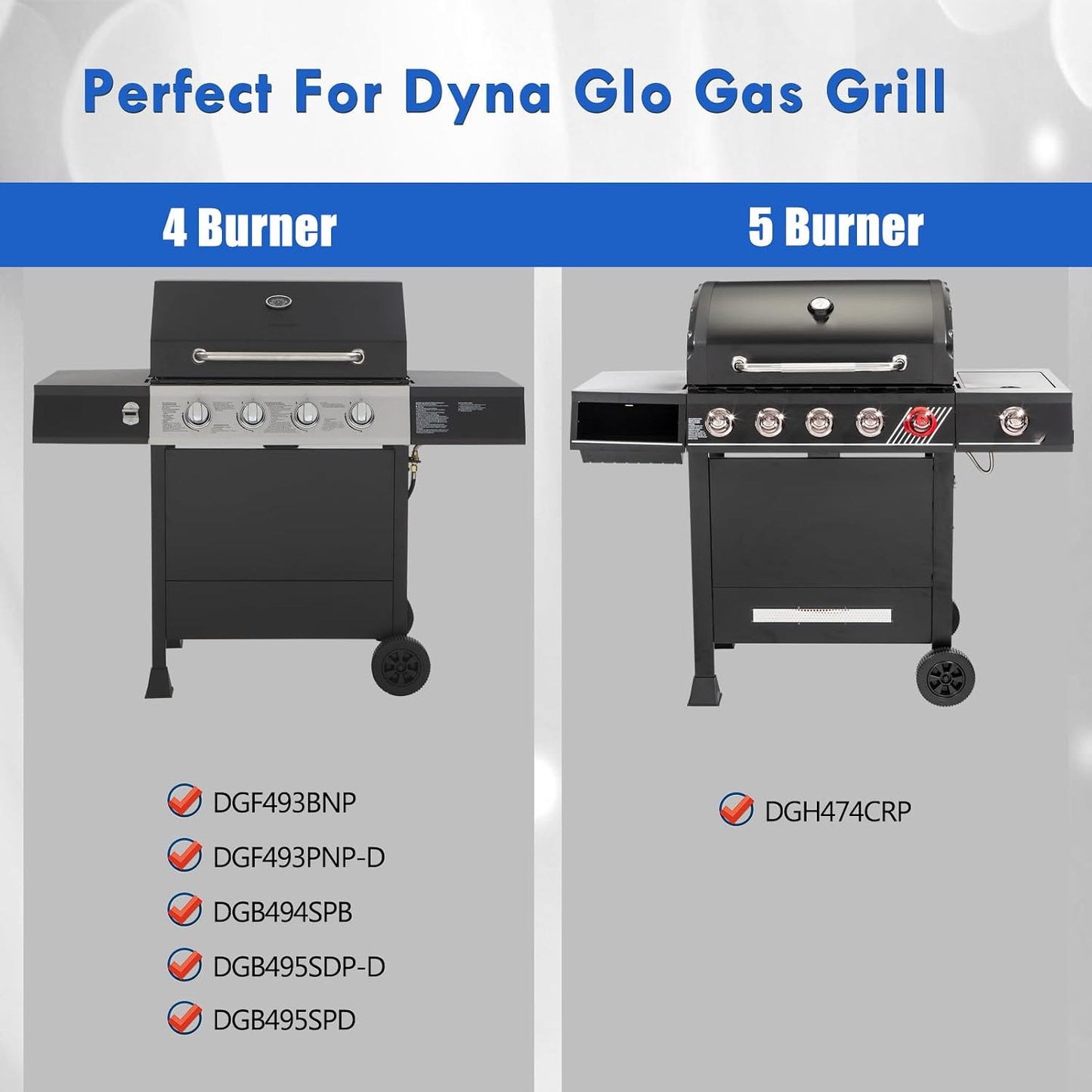 Rejillas parrilla Dyna Glo 4 5 quemadores repuesto