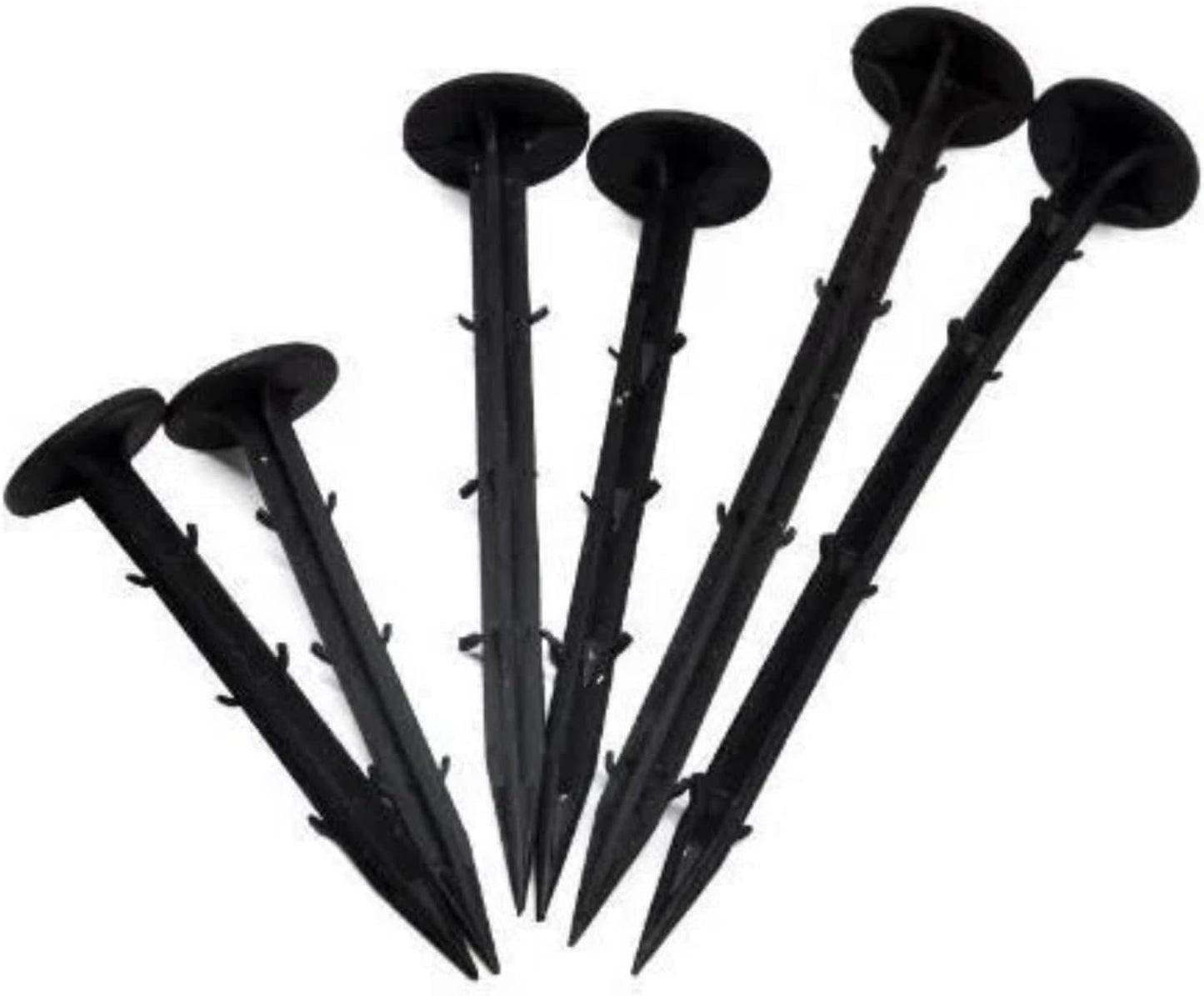 50 Anclajes Plástico 6.3pulg Resistentes Negro