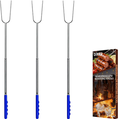 Palitos asar malvaviscos fogata 27.5pulg acero inox