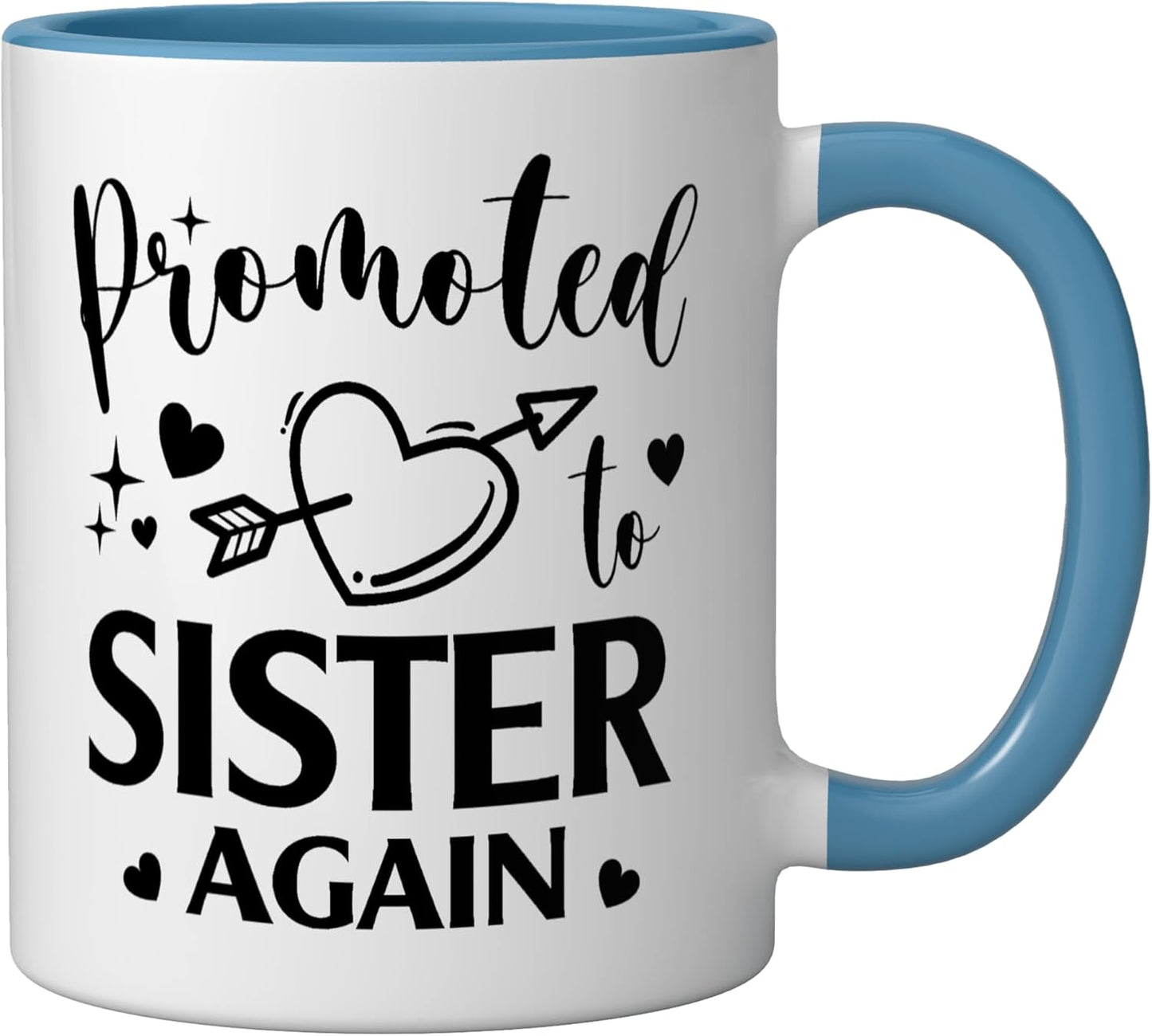 Taza Cerámica Corazón Flecha Azul Blanco