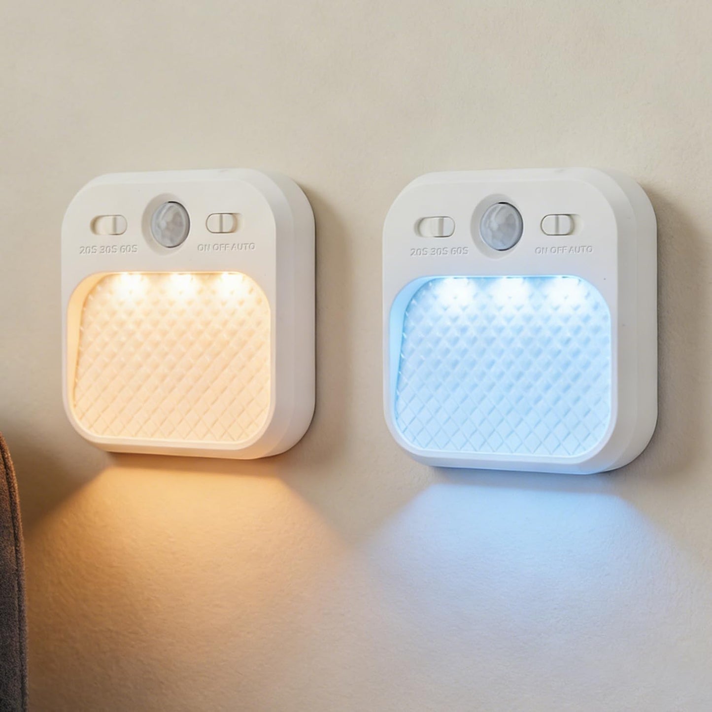 Luz nocturna LED magnética sensor movimiento recargable