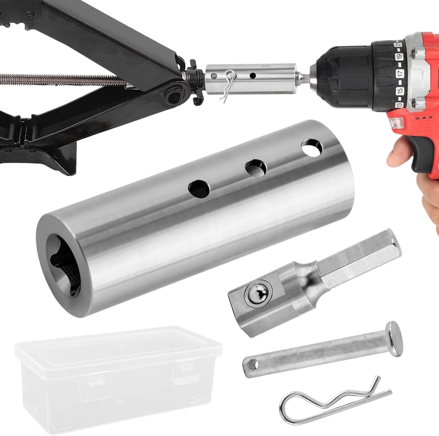 Adaptador taladro remolque comp 1 pulgada con enchufe 1/2