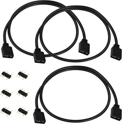 3 Cables Extensión ARGB Hembra a Hembra 19.7pulg
