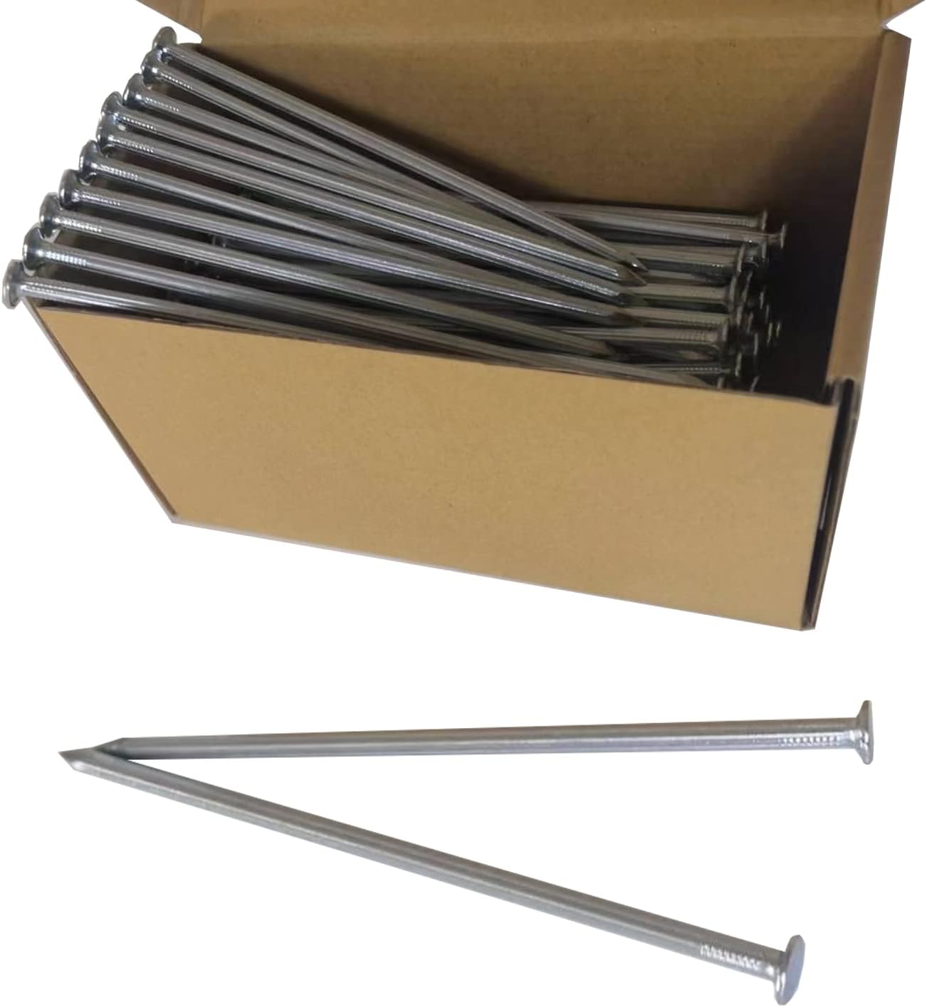 Estacas metal 8pulg 9 púas galvanizadas jardín