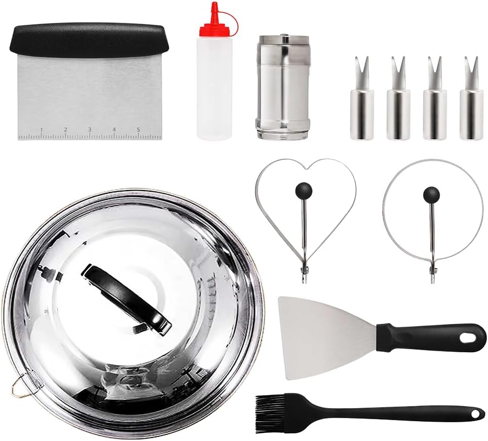Juego 12 Pzas Herramientas Parrilla Acero Inox