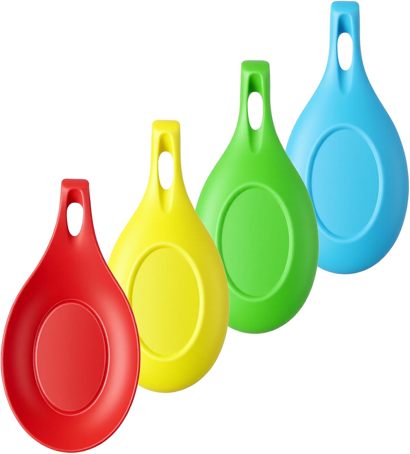 4 soportes de cuchara de silicona para estufa resistente al calor