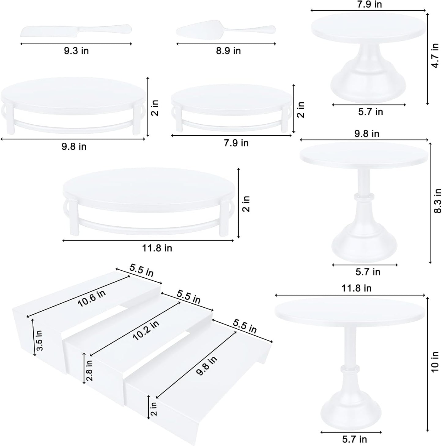 Juego de soporte para tartas y mesa de postre