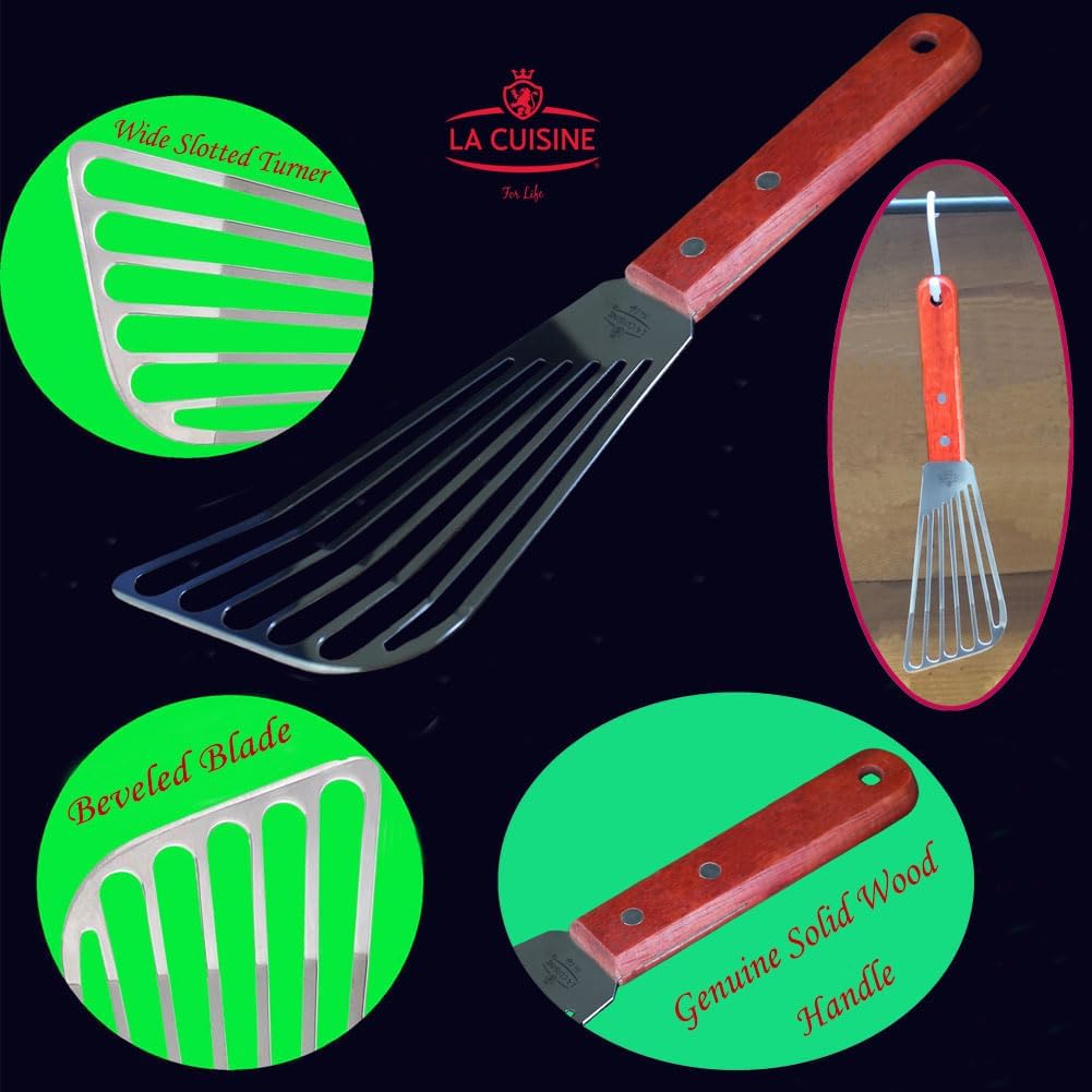 Espátula ranurada acero inox para pescado huevo panqueques 6.5